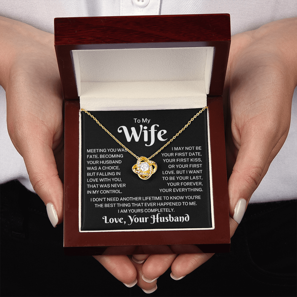Gift for Wife "I Am Yours Completely " | Love Knot Necklace
