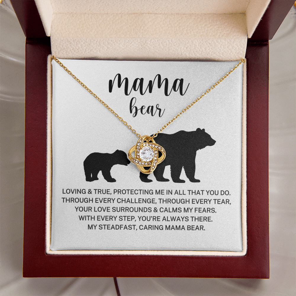 Gift for Mom "Mama Bear" | Love Knot Necklace