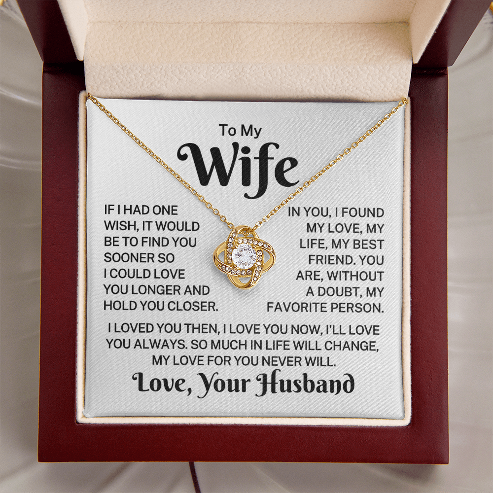 Gift for Wife "Hold You Closer" | Love Knot Necklace
