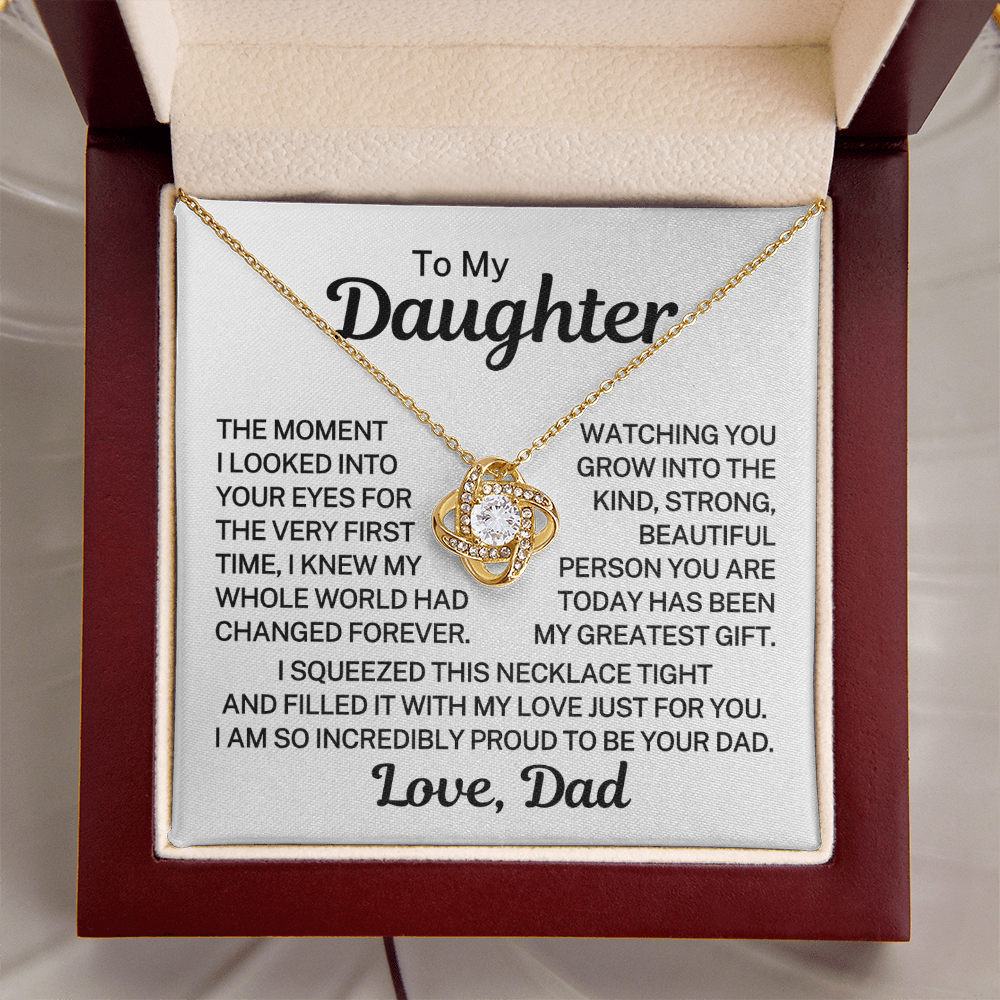 Gift for Daughter "Just For You" | Love Knot Necklace