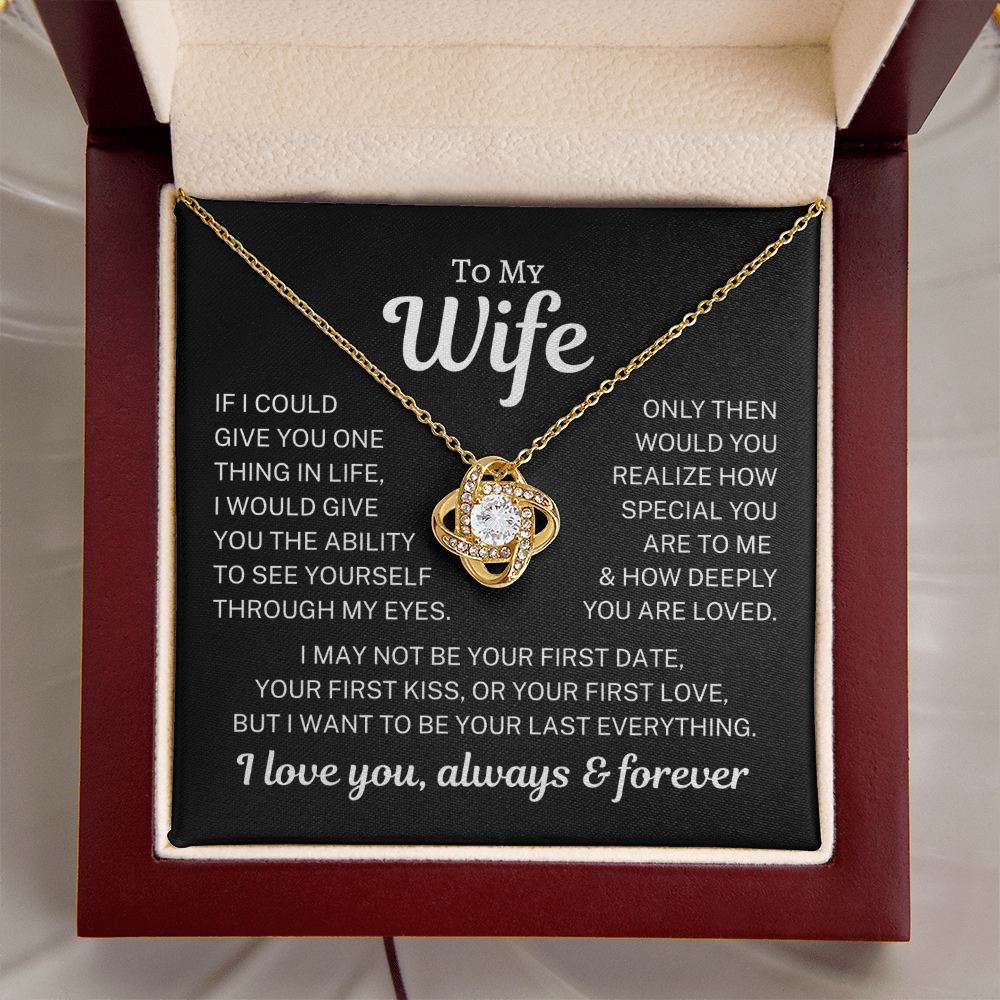 Gift for Wife "How Deeply You Are Loved" | Love Knot Necklace