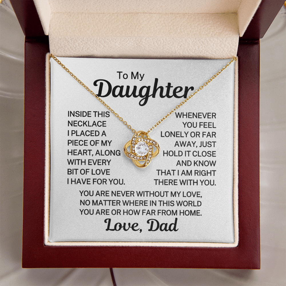 Gift for My Daughter "Every Bit of Love" | Love Knot Necklace