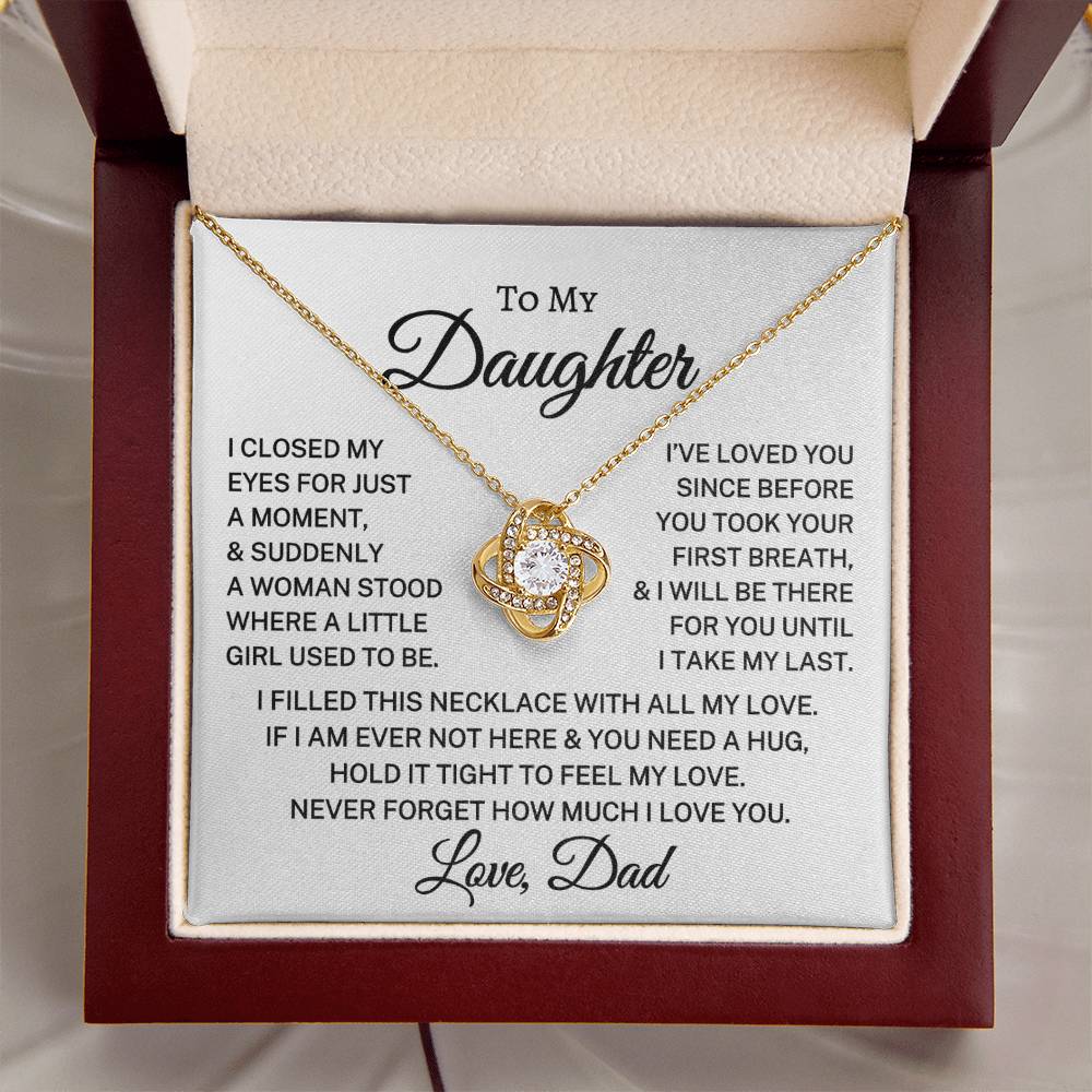 Gift for My Daughter "I've Loved You" | Love Knot Necklace