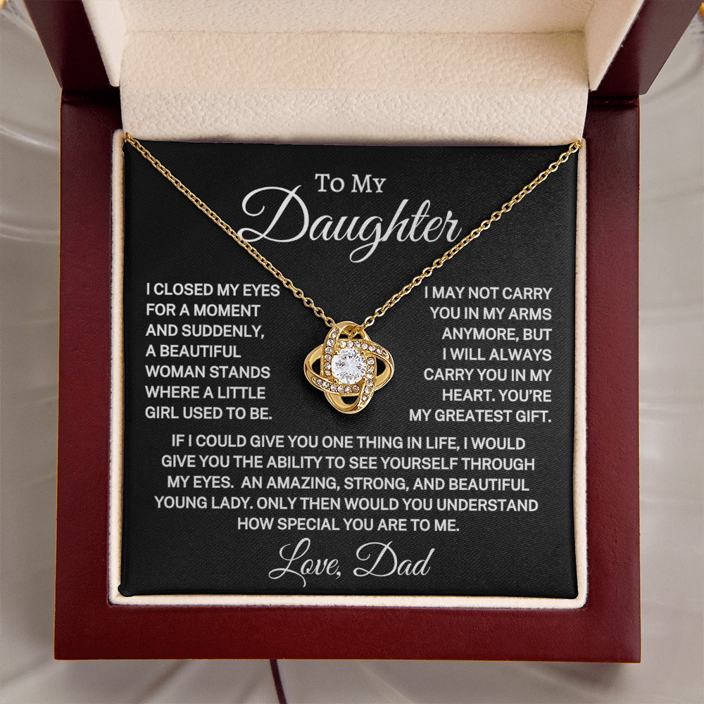 Gift for Daughter From Dad "Only Then" | Love Knot Necklace