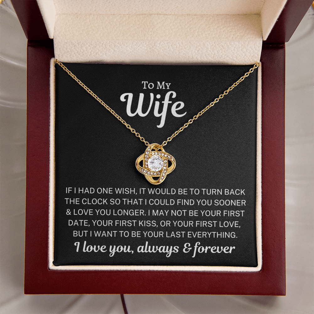 Gift for Wife "Find You Sooner" | Love Knot Necklace