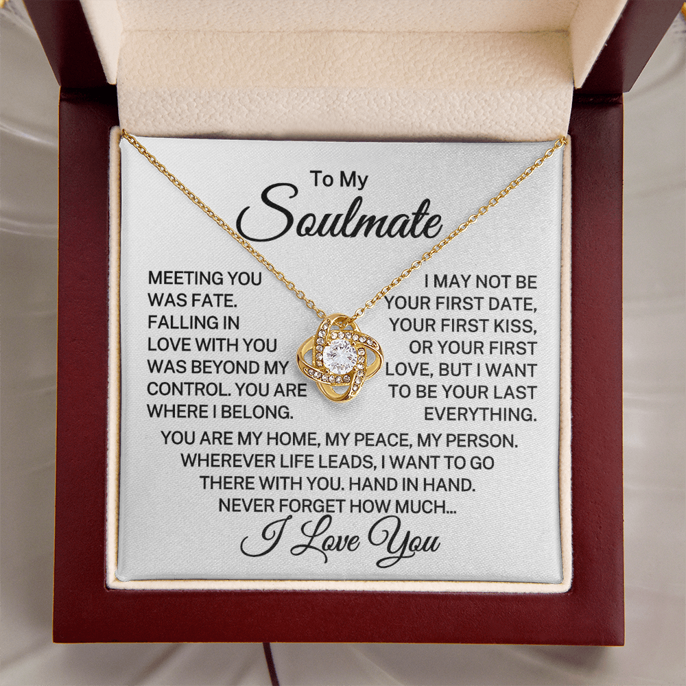Gift for My Soulmate "Beyond My Control" | Love Knot Necklace