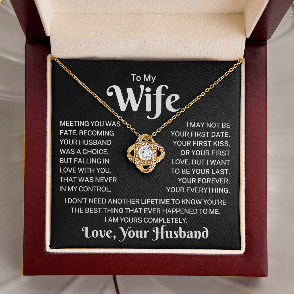 Gift for Wife "I Am Yours Completely " | Love Knot Necklace