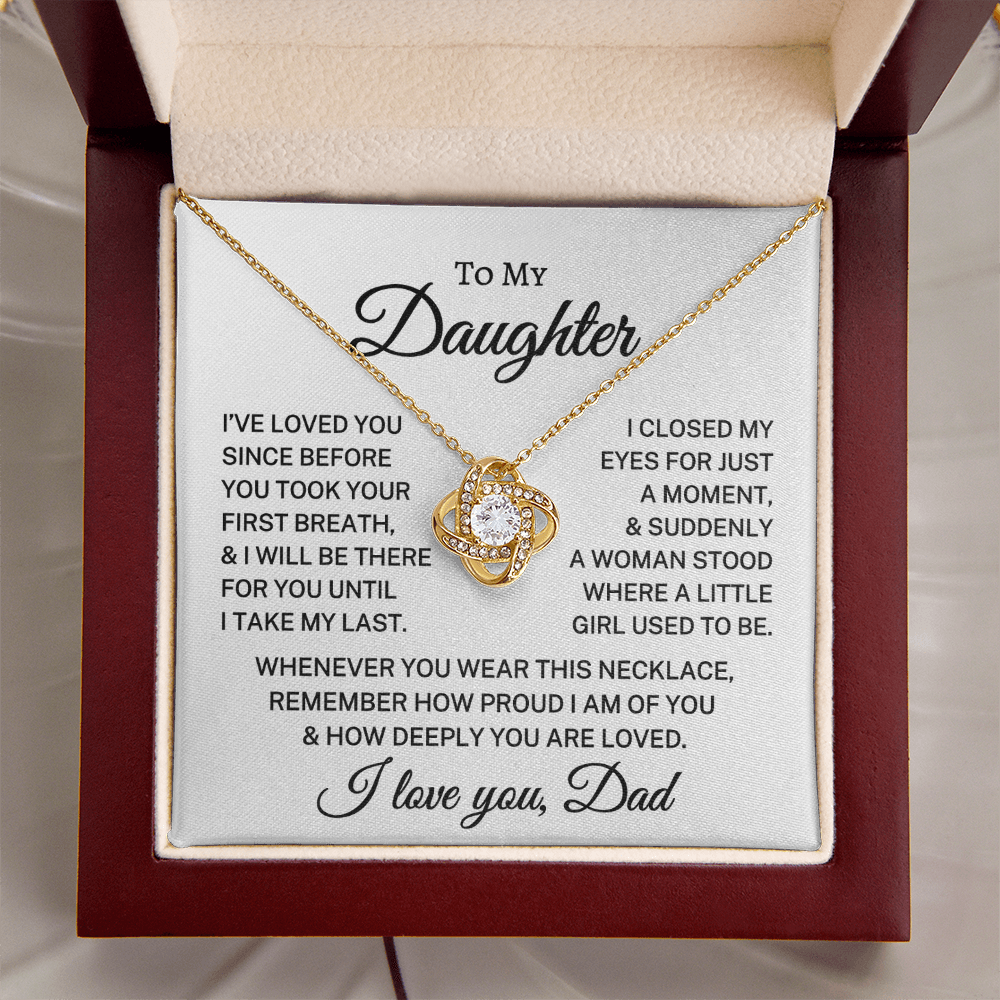 Gift for My Daughter "I've Loved You" | Love Knot Necklace
