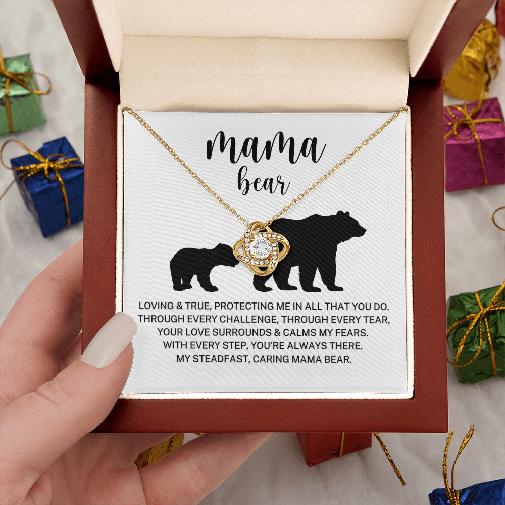 Gift for Mom "Mama Bear" | Love Knot Necklace