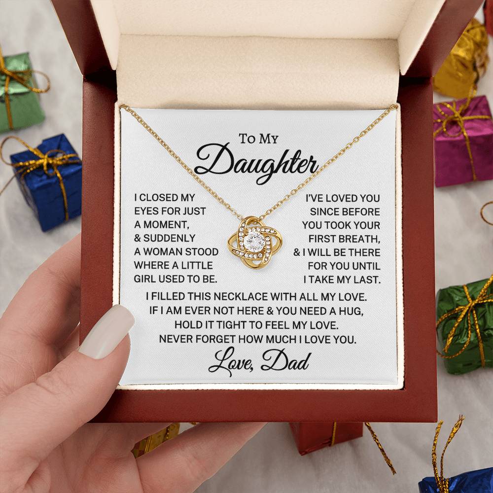 Gift for My Daughter "I've Loved You" | Love Knot Necklace