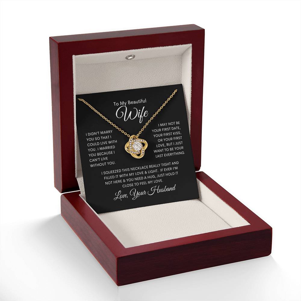 To My Beautiful Wife | Love Knot Necklace