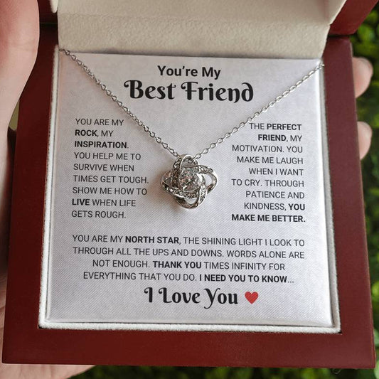 Best Friend "You Make Me Better" | Love Knot Necklace
