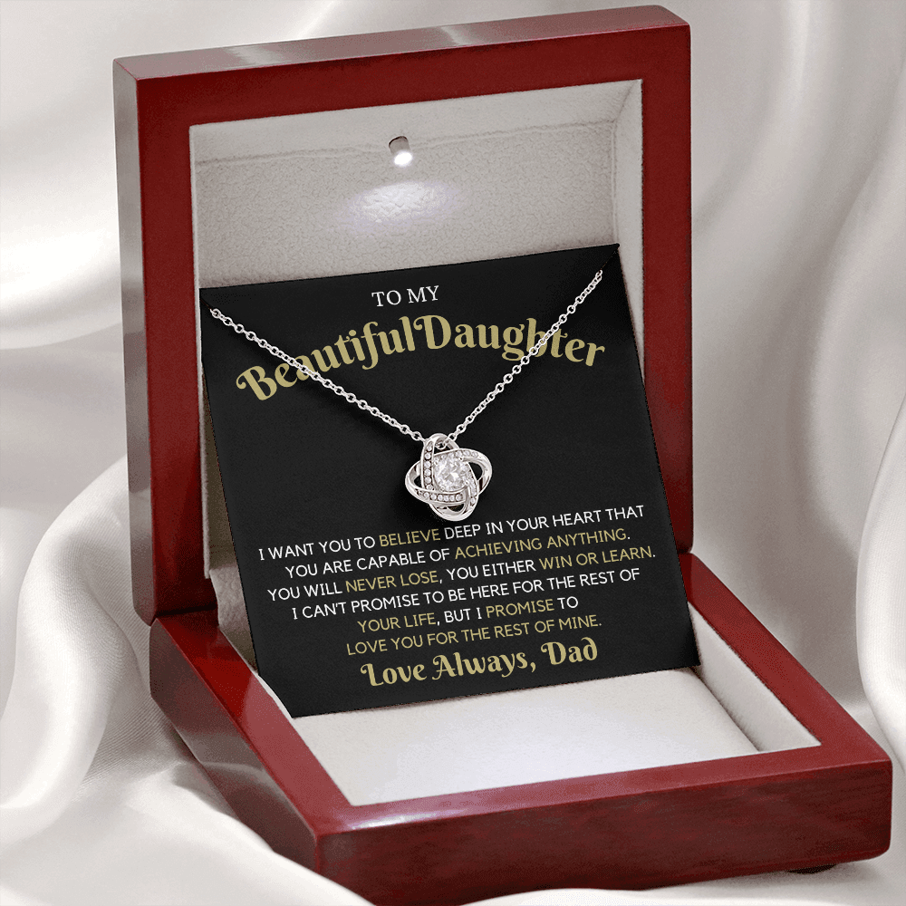 Daughter Love Dad  "Believe" | Forever Love Necklace
