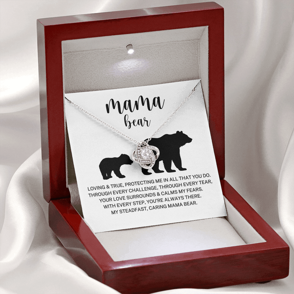 Gift for Mom "Mama Bear" | Love Knot Necklace
