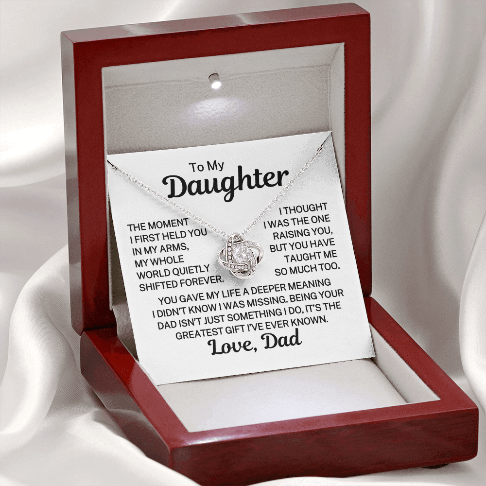 Gift for My Daughter "Greatest Gift" | Love Knot Necklace