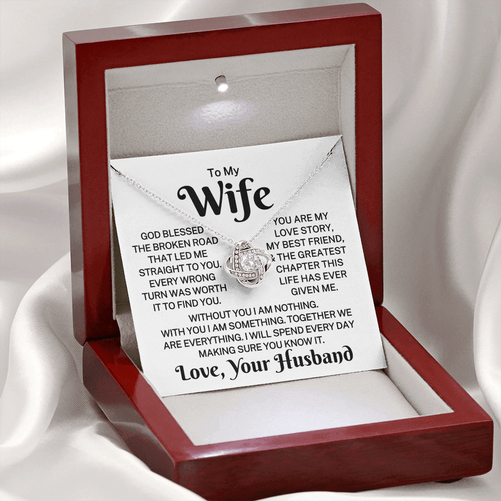 Gift for Wife "The Greatest Chapter" | Love Knot Necklace