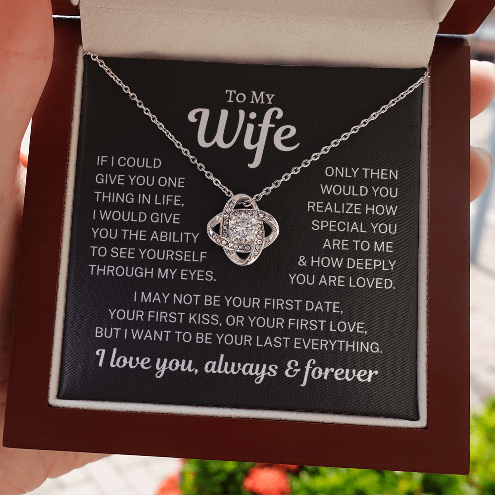 Gift for Wife "How Deeply You Are Loved" | Love Knot Necklace