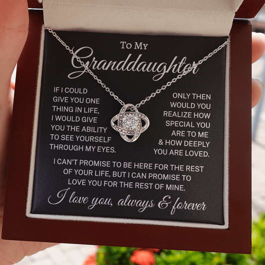 Gift for Granddaughter "How Special You Are" | Love Knot Necklace