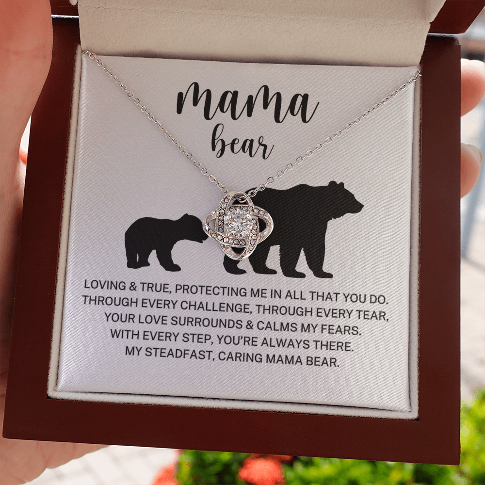 Gift for Mom "Mama Bear" | Love Knot Necklace
