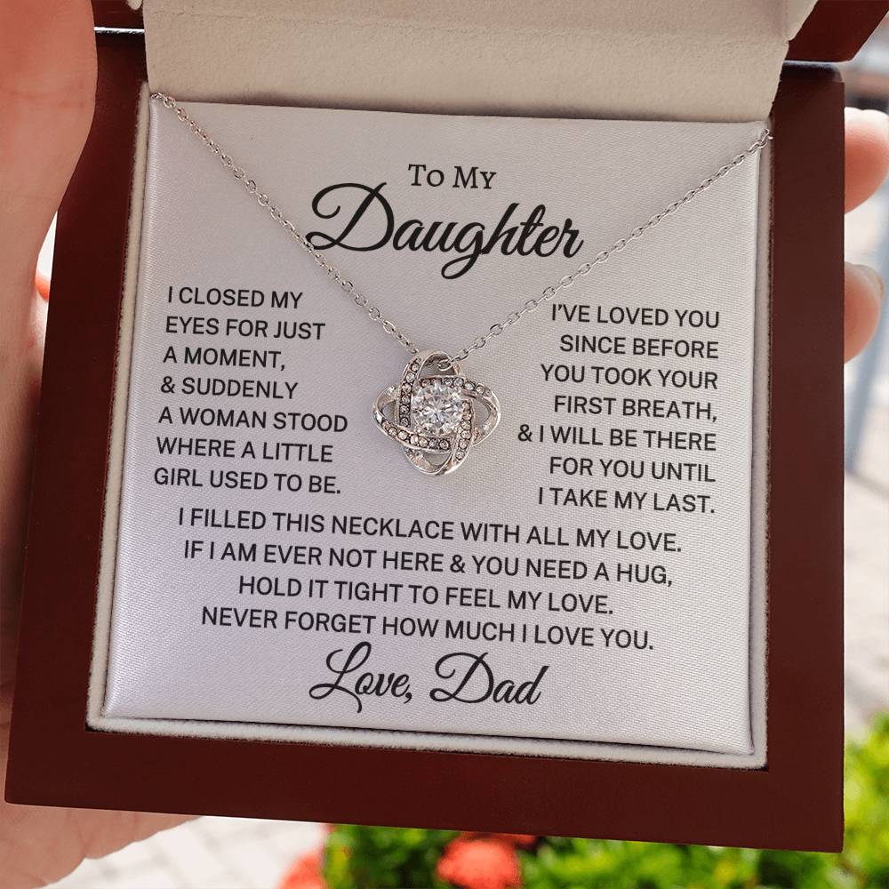 Gift for My Daughter "I've Loved You" | Love Knot Necklace