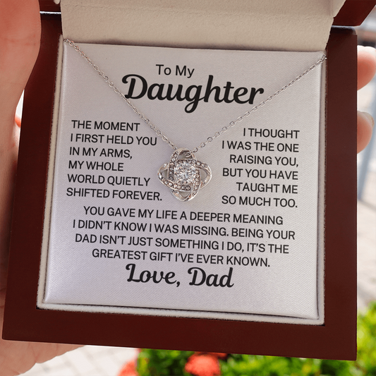 Gift for My Daughter "Greatest Gift" | Love Knot Necklace