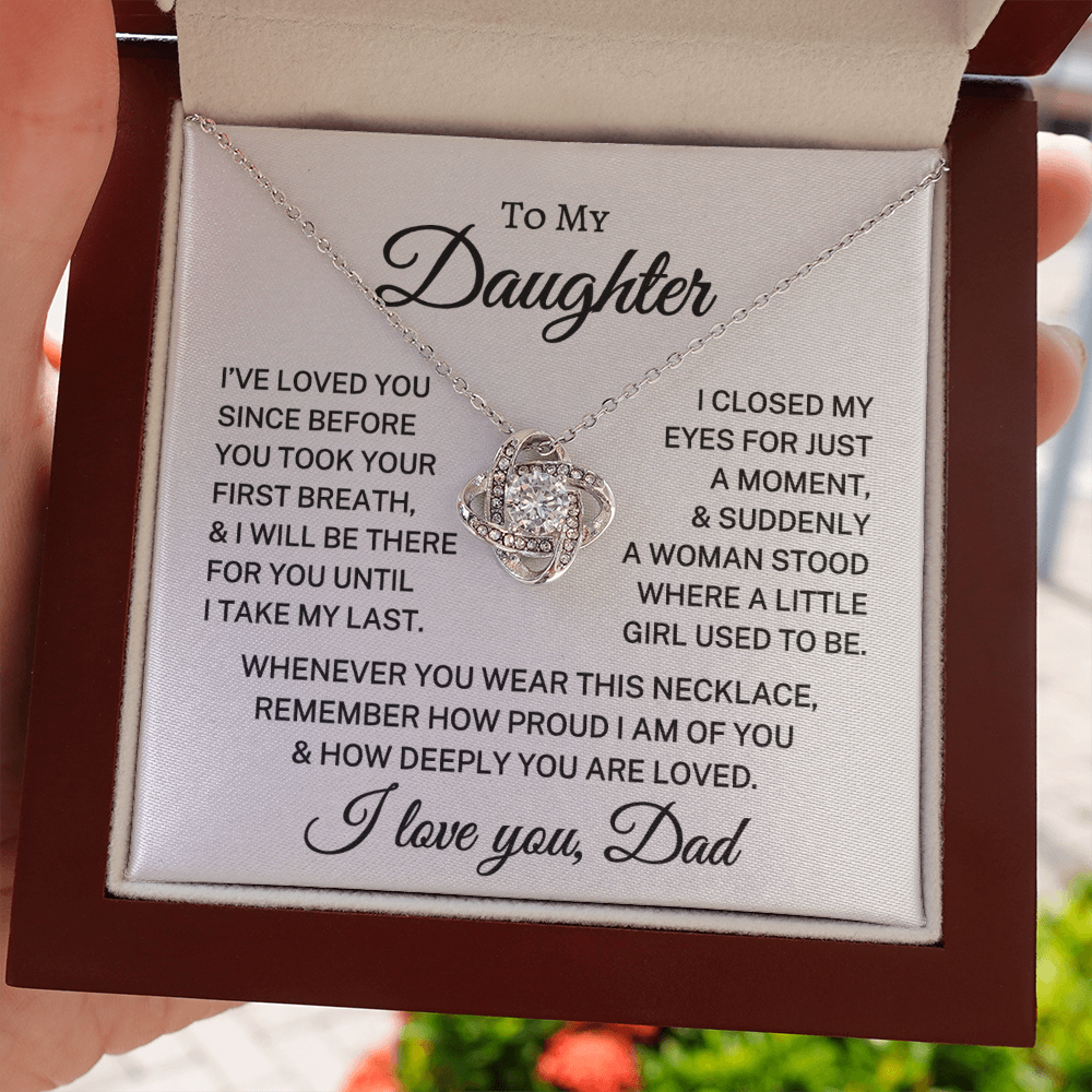 Gift for My Daughter "I've Loved You" | Love Knot Necklace