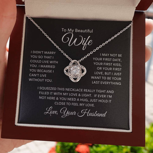 To My Beautiful Wife | Love Knot Necklace