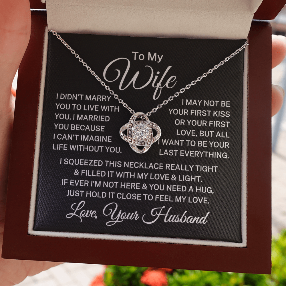 Gift for Wife "All I Want" | Love Knot Necklace