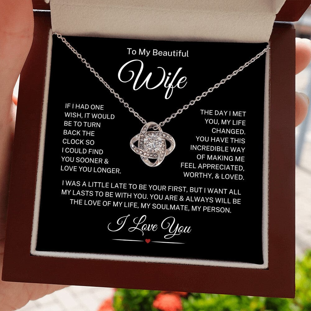 Wife "One Wish" | Love Knot Necklace