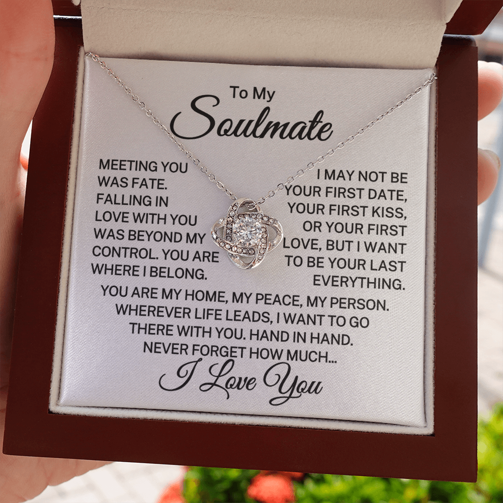 Gift for My Soulmate "Beyond My Control" | Love Knot Necklace