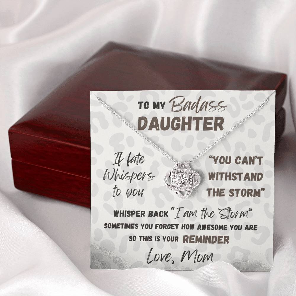 Daughter "I am the Storm" | Love Knot Necklace