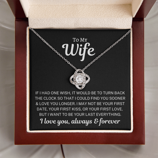 Gift for Wife "Find You Sooner" | Love Knot Necklace