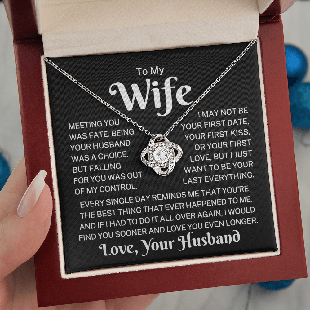 Gift for Wife "Falling For You" | Love Knot Necklace