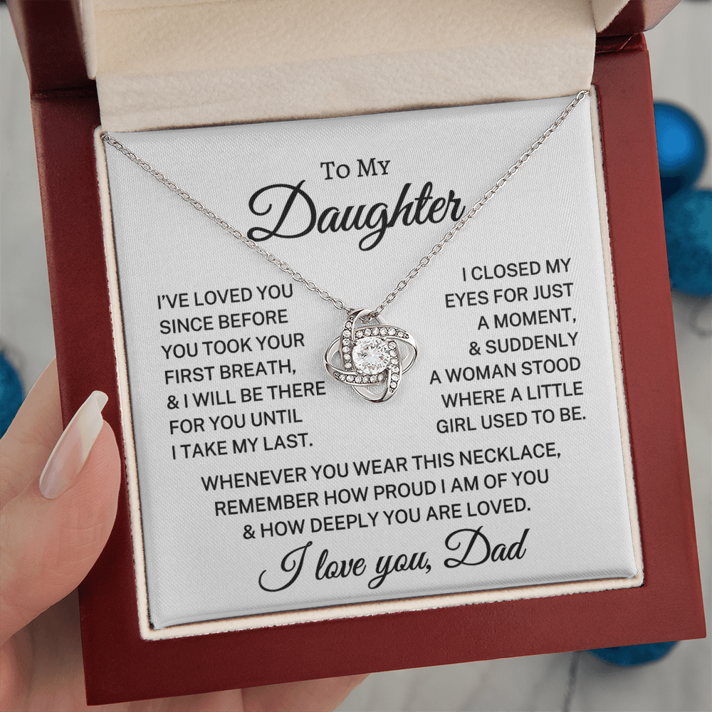 Gift for My Daughter "I've Loved You" | Love Knot Necklace