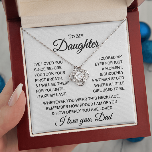 Gift for My Daughter "I've Loved You" | Love Knot Necklace