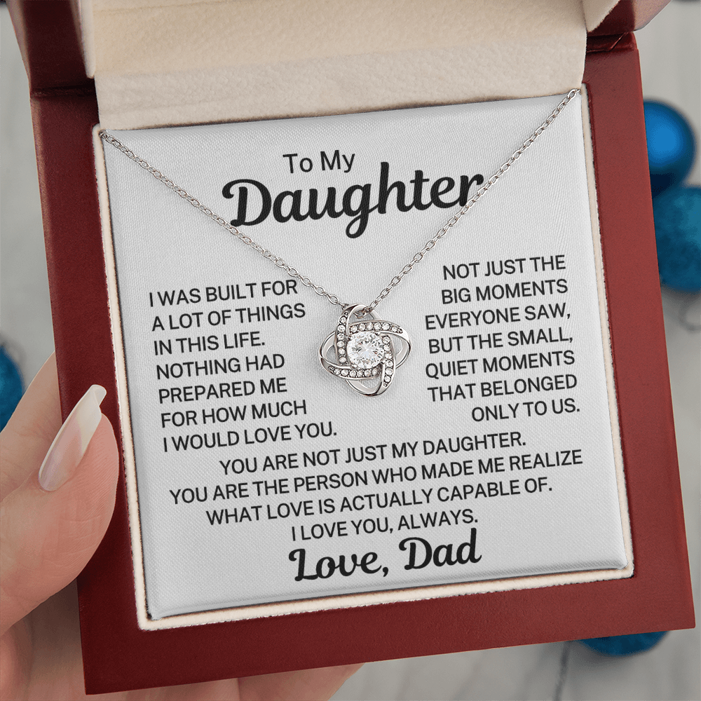 Gift for My Daughter "How Much I Would Love You" | Love Knot Necklace
