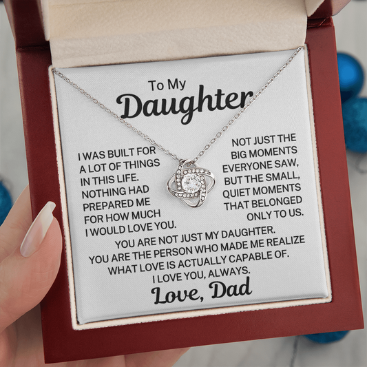 Gift for My Daughter "How Much I Would Love You" | Love Knot Necklace