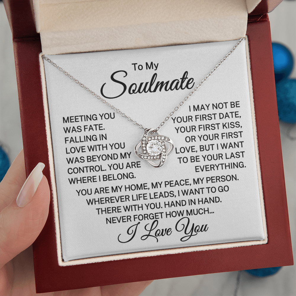 Gift for My Soulmate "Beyond My Control" | Love Knot Necklace