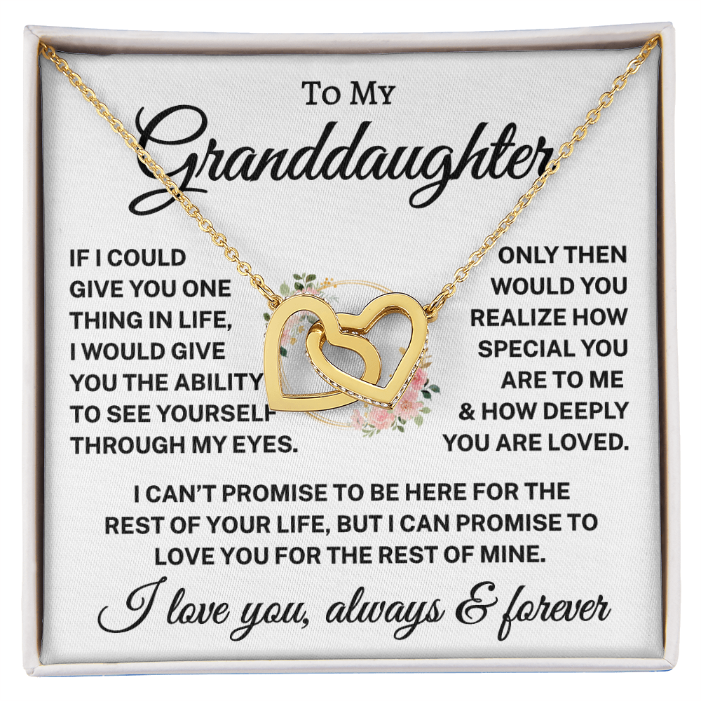 Gift for Granddaughter "How Deeply You Are Loved" | Wreath | Interlocking Hearts