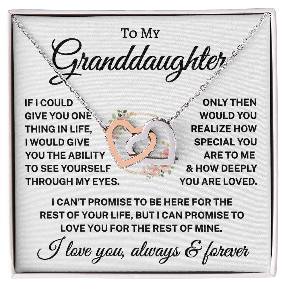 Gift for Granddaughter "How Deeply You Are Loved" | Wreath | Interlocking Hearts