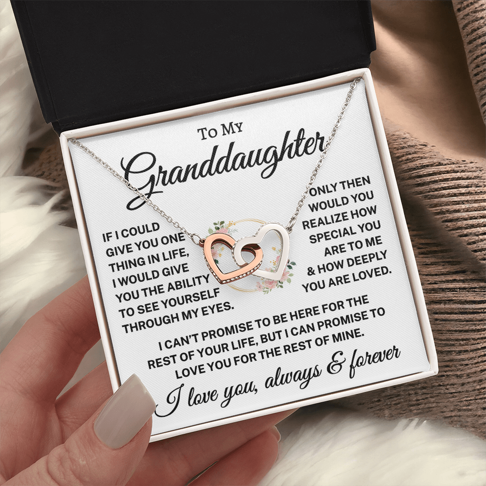 Gift for Granddaughter "How Deeply You Are Loved" | Wreath | Interlocking Hearts