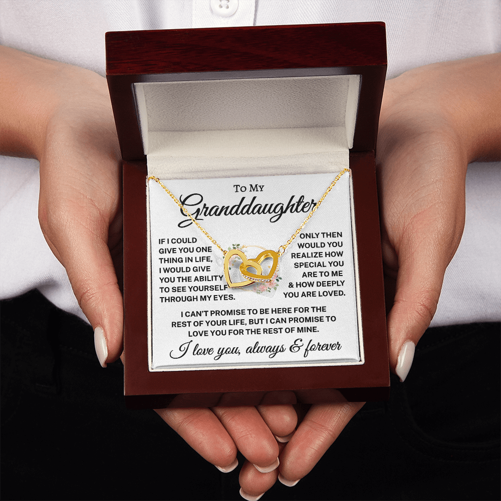 Gift for Granddaughter "How Deeply You Are Loved" | Wreath | Interlocking Hearts