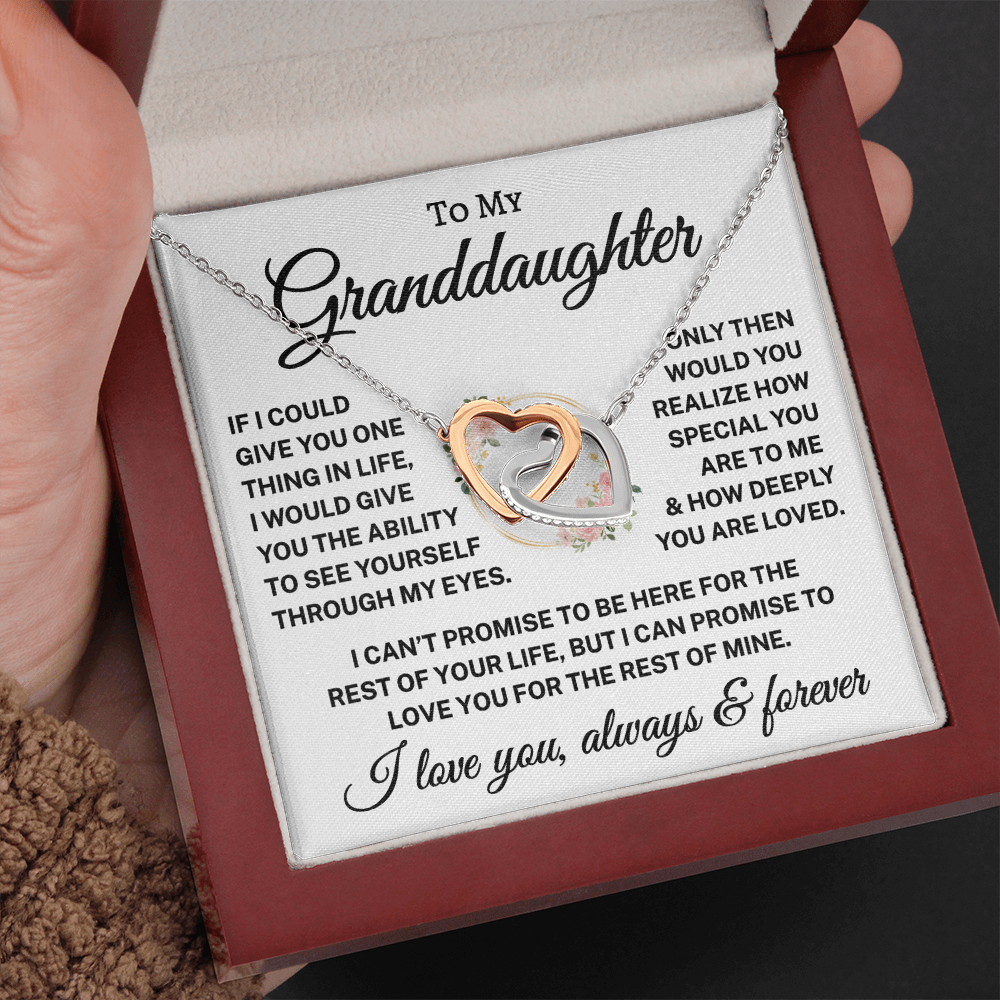 Gift for Granddaughter "How Deeply You Are Loved" | Wreath | Interlocking Hearts