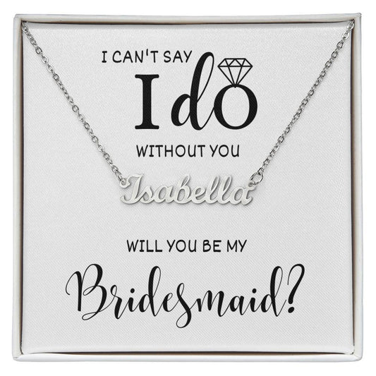 Bridesmaid | I Can't Say I DO | Love Knot Necklace - Polished Stainless Steel / Standard Box Shoptopia Jewelry