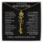 To My Daughter | Flower Name Necklace | Black - 18k Yellow Gold Finish / Standard Box / January Shoptopia Jewelry