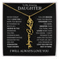 To My Daughter | Flower Name Necklace | Black - 18k Yellow Gold Finish / Standard Box / February Shoptopia Jewelry