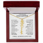 To My Daughter | Flower Name Necklace | White - 18k Yellow Gold Finish / Luxury Box / March Shoptopia Jewelry