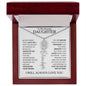 To My Daughter | Flower Name Necklace | White - Polished Stainless Steel / Luxury Box / April Shoptopia Jewelry