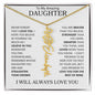 To My Daughter | Flower Name Necklace | White - 18k Yellow Gold Finish / Standard Box / May Shoptopia Jewelry