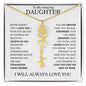 To My Daughter | Flower Name Necklace | White - 18k Yellow Gold Finish / Standard Box / August Shoptopia Jewelry